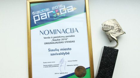 Šiaulių savivaldybė pelnė parodos apdovanojimą