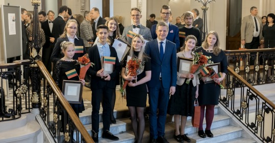 Vilniuje talentingiausiems moksleiviams antrą kartą išdalyti Mažieji Kristoforai