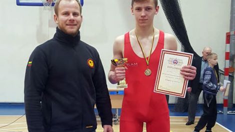 Lietuvos jaunučių laisvųjų imtynių čempionato nugalėtojas – Lukas Gelažis