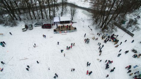 Užgavėnės Radviliškio rajone: žiema iš kiemo vyta sportuojant