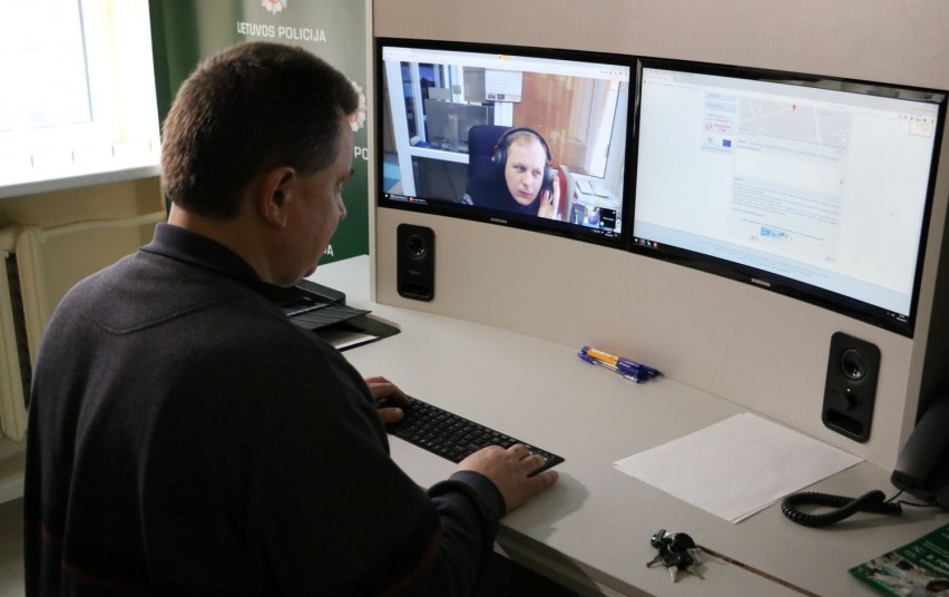 Pristatytas pirmasis Lietuvoje interaktyvus policijos paslaugų kambarys