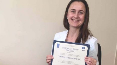 Pirmoji gydytoja dietologė, įgijusi Europos klinikinės mitybos diplomą