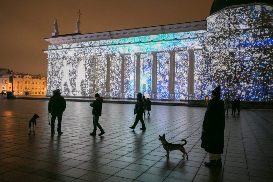 Nauja 3D pasaka ant Vilniaus katedros – jau Šv. Kalėdų vakarą