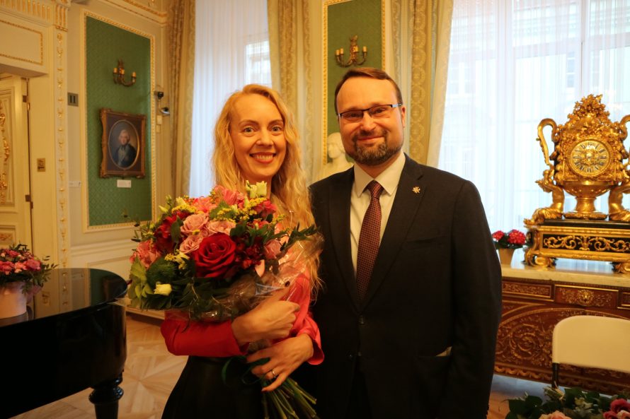 Kultūros ministras: Lauros Laurušaitės dėka cirkuliuoja literatūros gyvybė tarp Lietuvos ir Latvijos