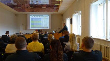 Savivaldybėje pristatyta aktuali informacija apie policijos darbą Skuodo rajone ir bendrai visoje Klaipėdos apskrityje