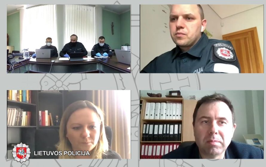 Lietuvos policijos nuotolinė konferencija su žemdirbių savivaldos atstovais
