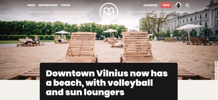 Apie Vilniuje įrengtą paplūdimį prakalbo ir užsienio žiniasklaida