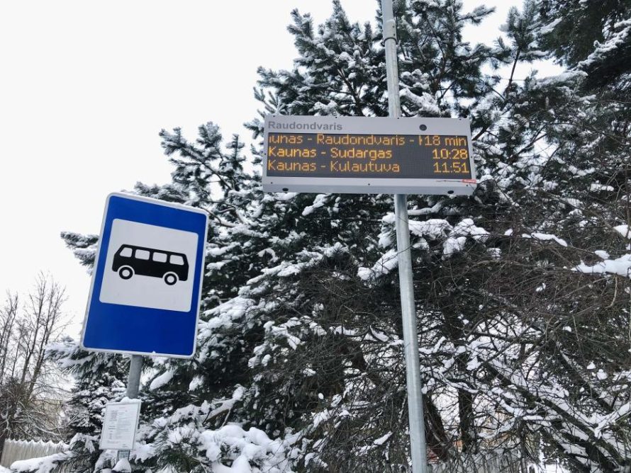 Kauno rajono viešojo transporto stotelėse – moderni informavimo sistema