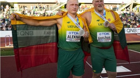 Dviguba Lietuvos šventė – Alekna ir Gudžius iškovojo pasaulio čempionato medalius