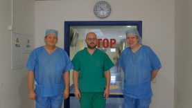 Endoskopuotojas Justas Birutis patirtimi ir žiniomis dalinasi su kolegomis iš Latvijos