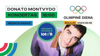 Olimpinės dienos Šiauliuose kulminacija – Donato Montvydo koncertas