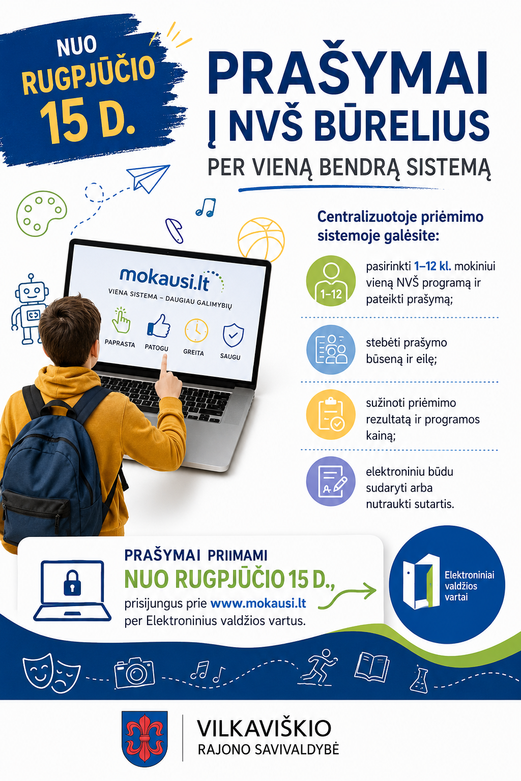 savivaldybeje-startuoja-centralizuotas-priemimas-i-neformaliojo-vaiku-svietimo-programas,-finansuojamas-nvs-krepselio-lesomis